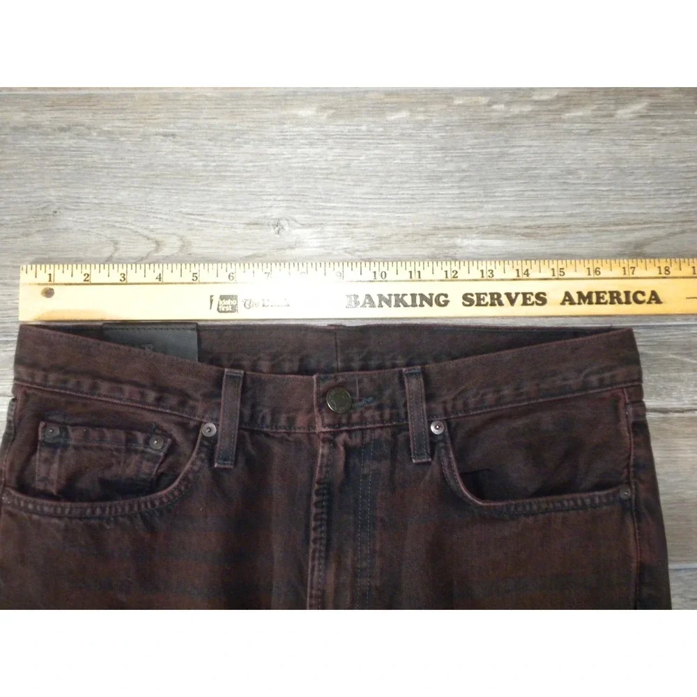 J Brand Tyler Jeans Mens 34x31 Oxblood Burgundy‎ Perfect Slim Fit Tapered Sleek
